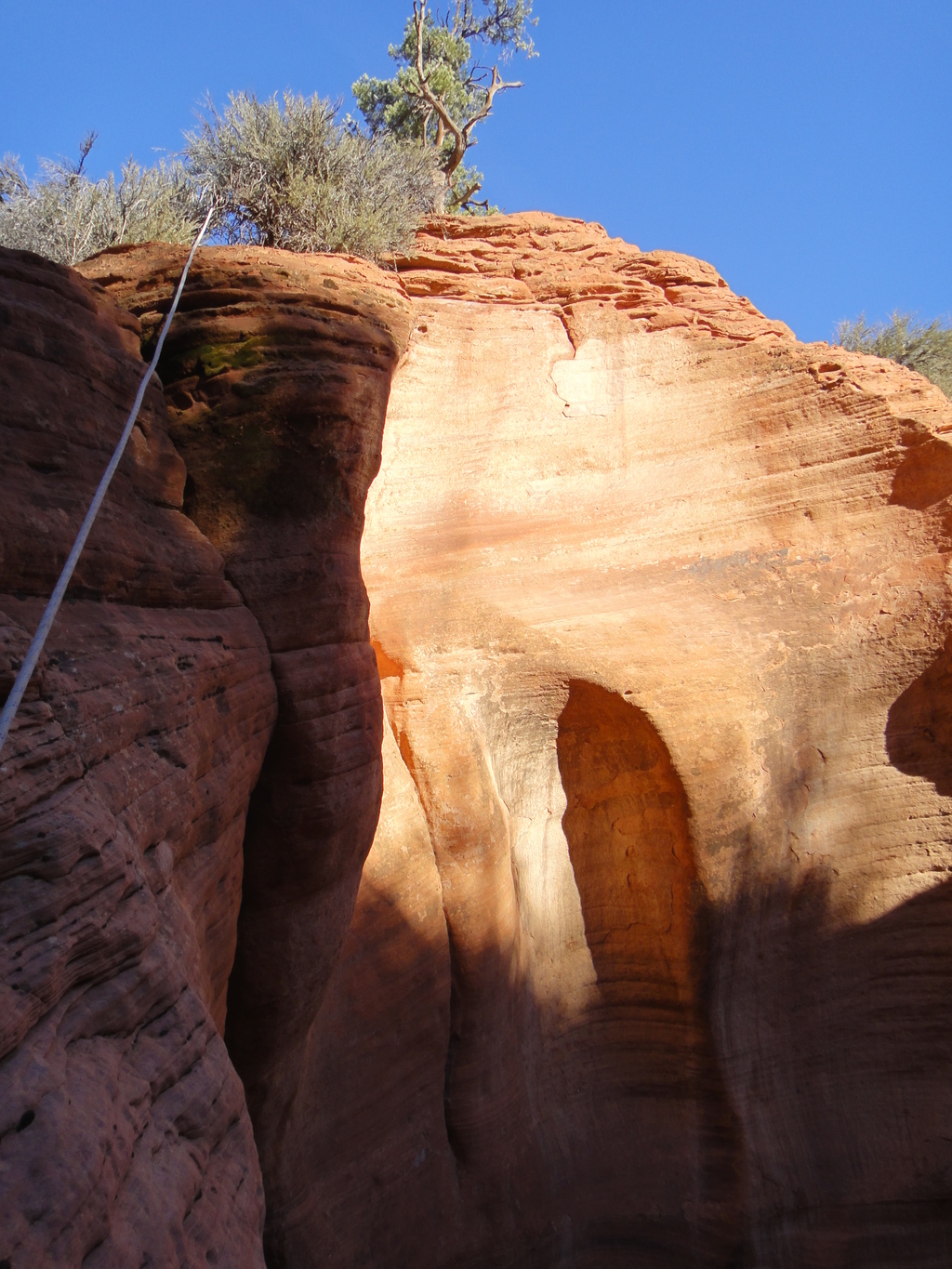 Looking up at the first rap(s) - Dianas Throne - Diana's Throne Canyon ...